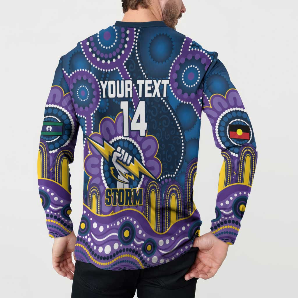 Custom NAIDOC Week 2025 Storm Button Sweatshirt Melbourne Indigenous Art