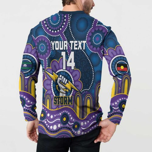 Custom NAIDOC Week 2025 Storm Button Sweatshirt Melbourne Indigenous Art