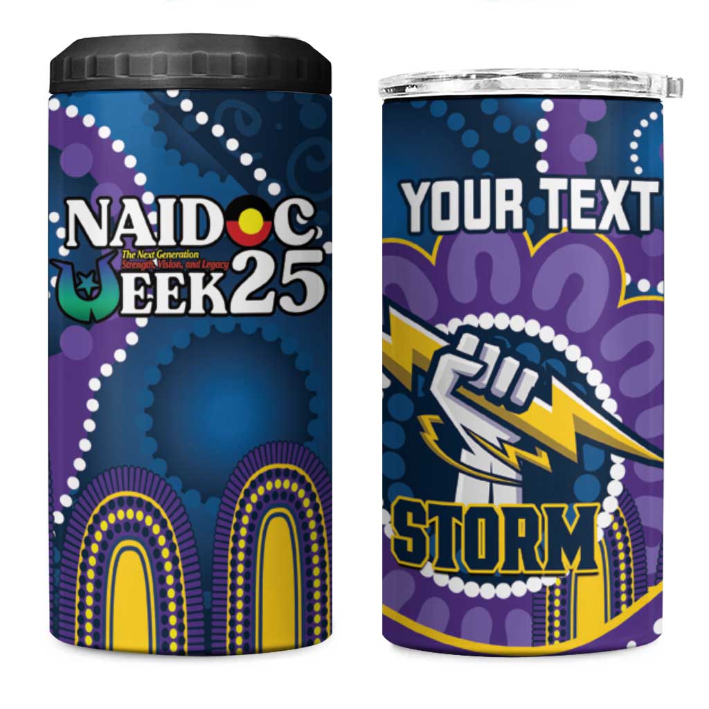 Custom NAIDOC Week 2025 Storm 4 in 1 Can Cooler Tumbler Melbourne Indigenous Art