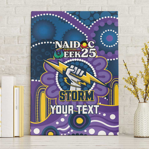 Custom NAIDOC Week 2025 Storm Canvas Wall Art Melbourne Indigenous Art
