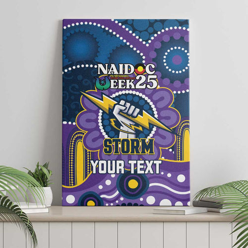 Custom NAIDOC Week 2025 Storm Canvas Wall Art Melbourne Indigenous Art