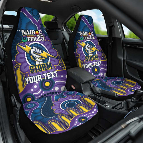 Custom NAIDOC Week 2025 Storm Car Seat Cover Melbourne Indigenous Art
