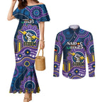 Custom NAIDOC Week 2025 Storm Couples Matching Mermaid Dress and Long Sleeve Button Shirt Melbourne Indigenous Art