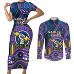 Custom NAIDOC Week 2025 Storm Couples Matching Short Sleeve Bodycon Dress and Long Sleeve Button Shirt Melbourne Indigenous Art