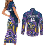 Custom NAIDOC Week 2025 Storm Couples Matching Short Sleeve Bodycon Dress and Long Sleeve Button Shirt Melbourne Indigenous Art