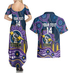Custom NAIDOC Week 2025 Storm Couples Matching Summer Maxi Dress and Hawaiian Shirt Melbourne Indigenous Art