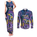 Custom NAIDOC Week 2025 Storm Couples Matching Tank Maxi Dress and Long Sleeve Button Shirt Melbourne Indigenous Art