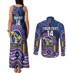 Custom NAIDOC Week 2025 Storm Couples Matching Tank Maxi Dress and Long Sleeve Button Shirt Melbourne Indigenous Art
