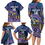 Custom NAIDOC Week 2025 Storm Family Matching Long Sleeve Bodycon Dress and Hawaiian Shirt Melbourne Indigenous Art