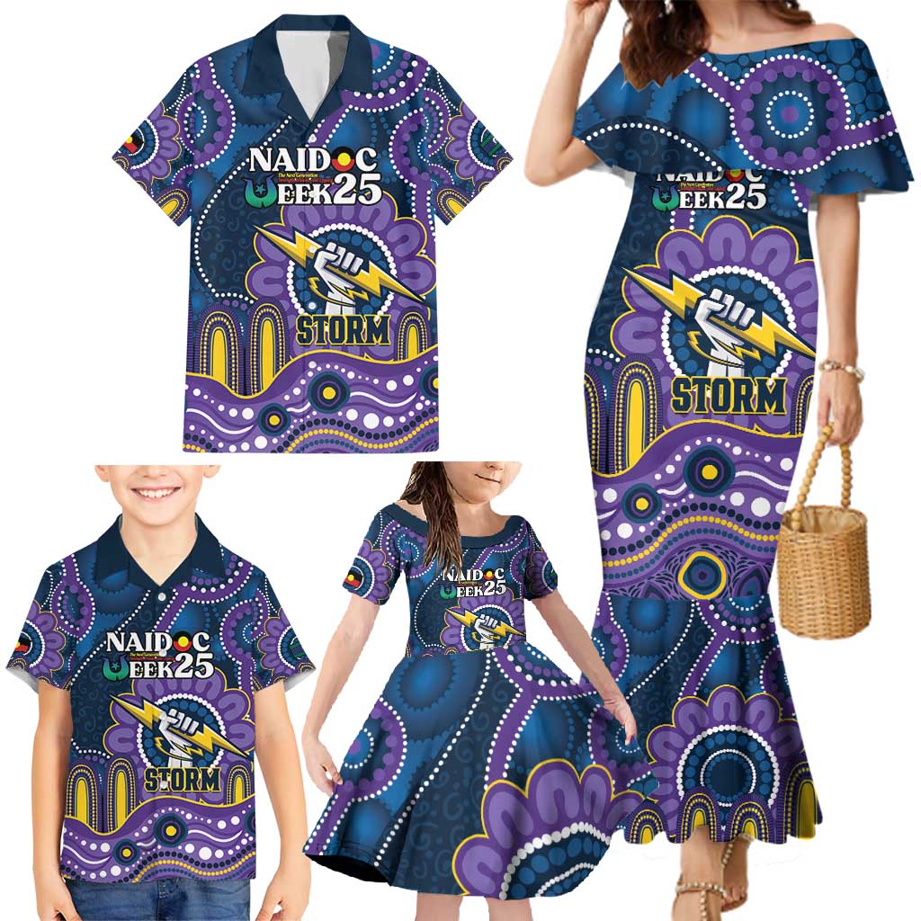 Custom NAIDOC Week 2025 Storm Family Matching Mermaid Dress and Hawaiian Shirt Melbourne Indigenous Art