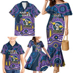 Custom NAIDOC Week 2025 Storm Family Matching Mermaid Dress and Hawaiian Shirt Melbourne Indigenous Art