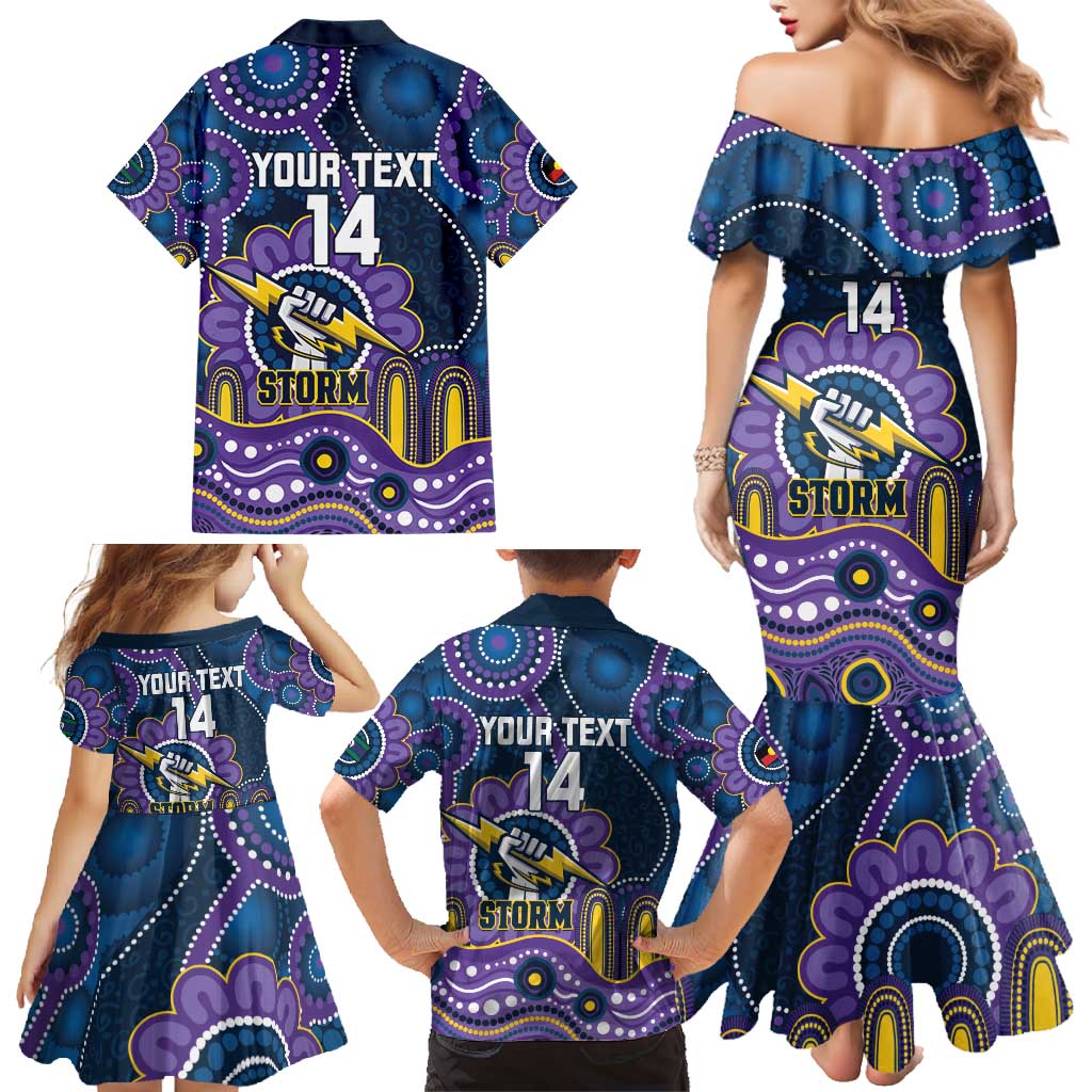 Custom NAIDOC Week 2025 Storm Family Matching Mermaid Dress and Hawaiian Shirt Melbourne Indigenous Art