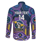 Custom NAIDOC Week 2025 Storm Family Matching Off The Shoulder Long Sleeve Dress and Hawaiian Shirt Melbourne Indigenous Art