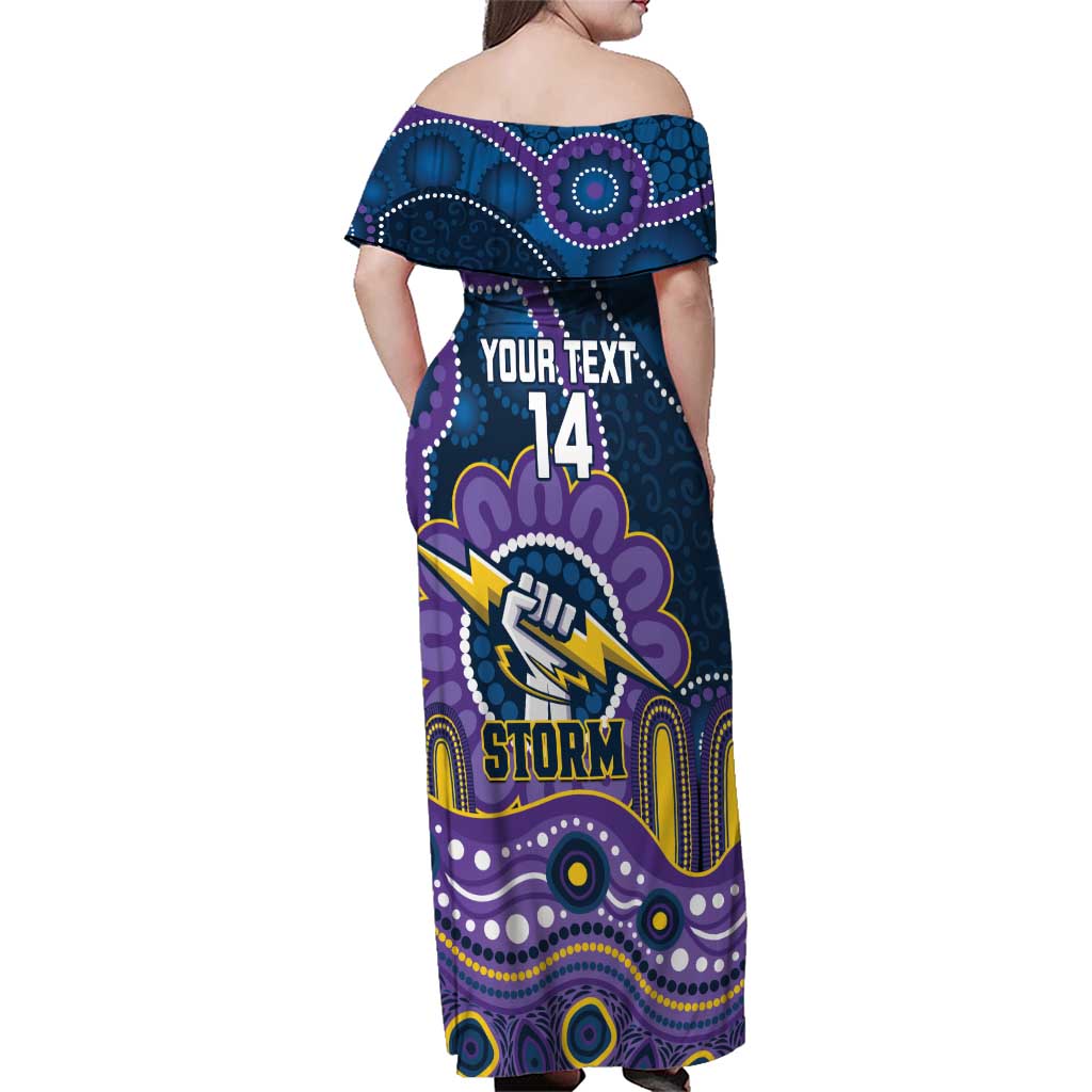 Custom NAIDOC Week 2025 Storm Family Matching Off Shoulder Maxi Dress and Hawaiian Shirt Melbourne Indigenous Art