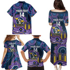 Custom NAIDOC Week 2025 Storm Family Matching Puletasi and Hawaiian Shirt Melbourne Indigenous Art