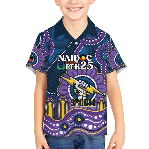 Custom NAIDOC Week 2025 Storm Family Matching Puletasi and Hawaiian Shirt Melbourne Indigenous Art