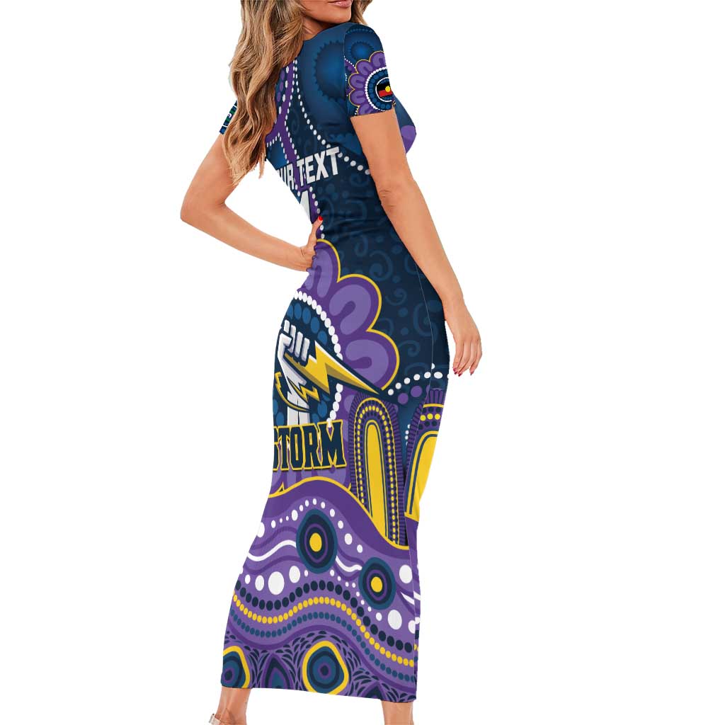Custom NAIDOC Week 2025 Storm Family Matching Short Sleeve Bodycon Dress and Hawaiian Shirt Melbourne Indigenous Art