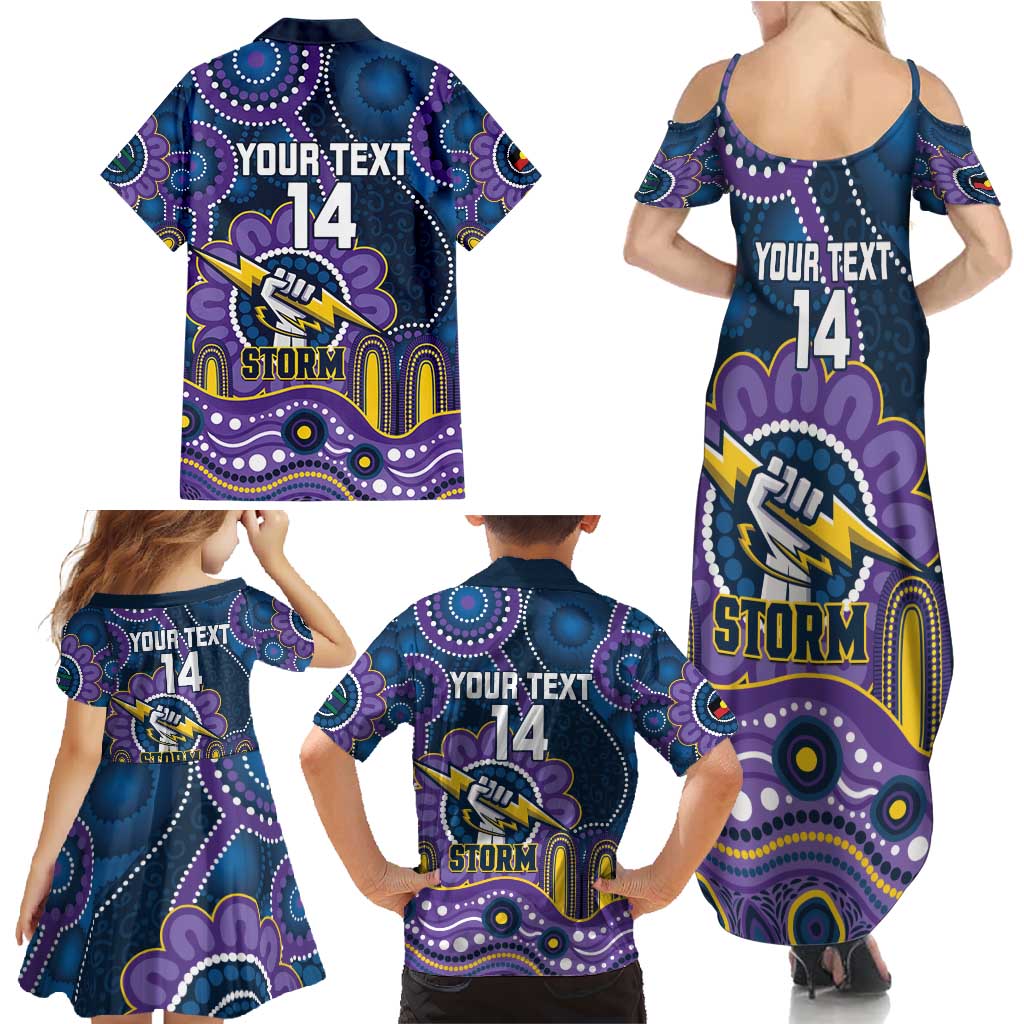 Custom NAIDOC Week 2025 Storm Family Matching Summer Maxi Dress and Hawaiian Shirt Melbourne Indigenous Art