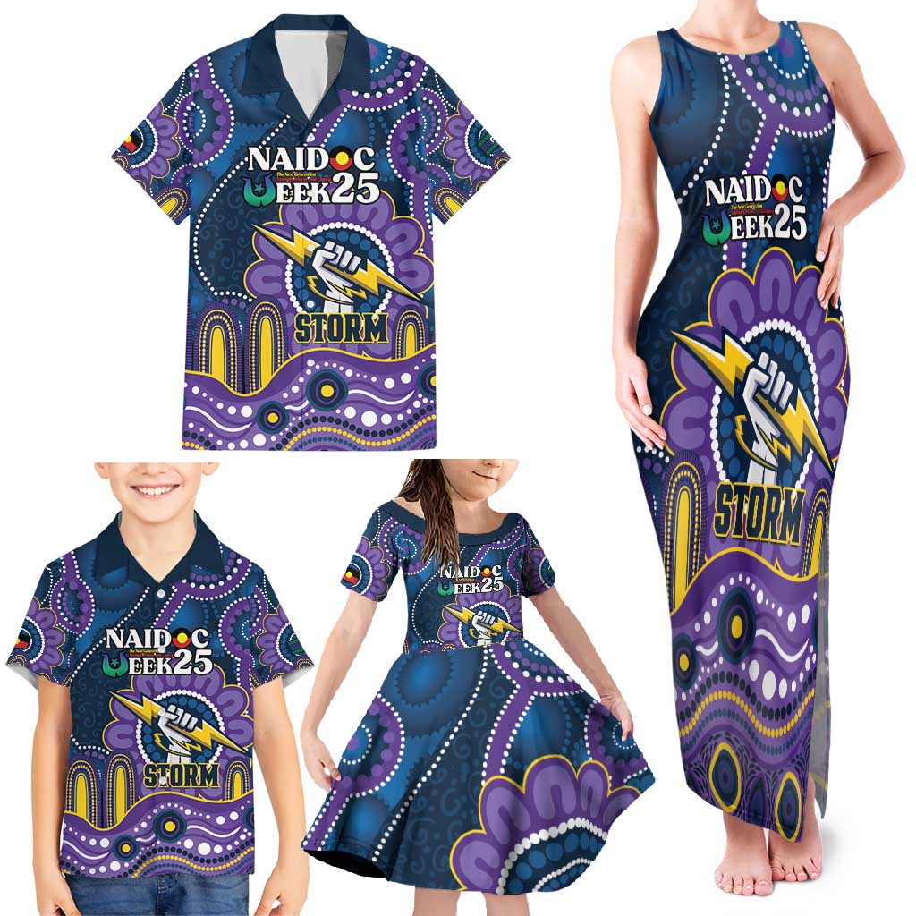 Custom NAIDOC Week 2025 Storm Family Matching Tank Maxi Dress and Hawaiian Shirt Melbourne Indigenous Art