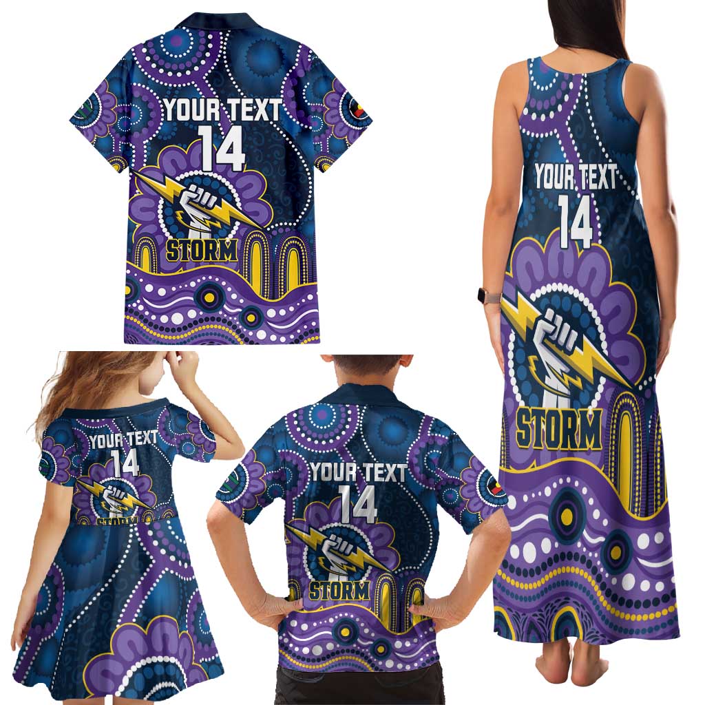 Custom NAIDOC Week 2025 Storm Family Matching Tank Maxi Dress and Hawaiian Shirt Melbourne Indigenous Art