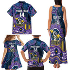 Custom NAIDOC Week 2025 Storm Family Matching Tank Maxi Dress and Hawaiian Shirt Melbourne Indigenous Art