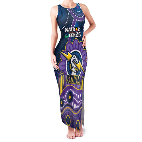Custom NAIDOC Week 2025 Storm Family Matching Tank Maxi Dress and Hawaiian Shirt Melbourne Indigenous Art