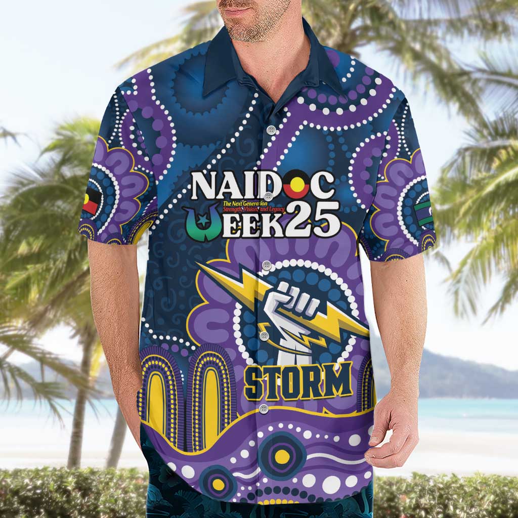 Custom NAIDOC Week 2025 Storm Hawaiian Shirt Melbourne Indigenous Art