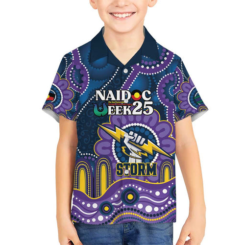 Custom NAIDOC Week 2025 Storm Hawaiian Shirt Melbourne Indigenous Art
