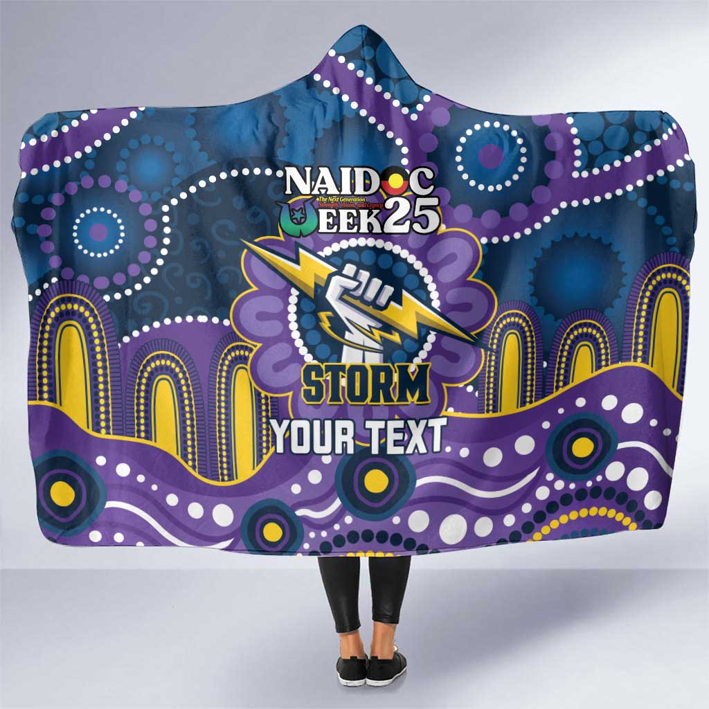 Custom NAIDOC Week 2025 Storm Hooded Blanket Melbourne Indigenous Art