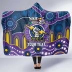 Custom NAIDOC Week 2025 Storm Hooded Blanket Melbourne Indigenous Art