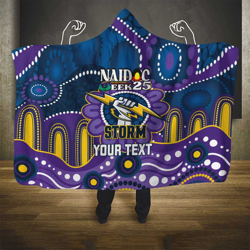 Custom NAIDOC Week 2025 Storm Hooded Blanket Melbourne Indigenous Art