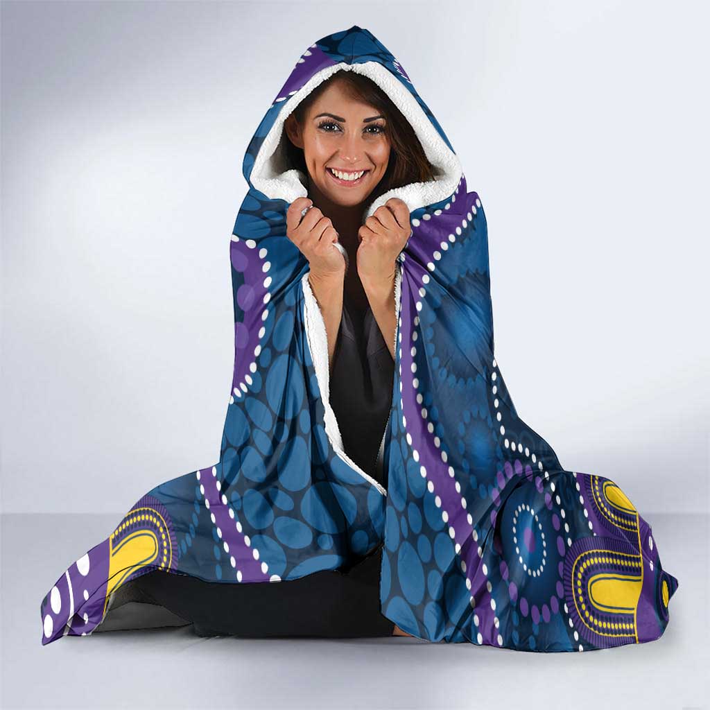 Custom NAIDOC Week 2025 Storm Hooded Blanket Melbourne Indigenous Art