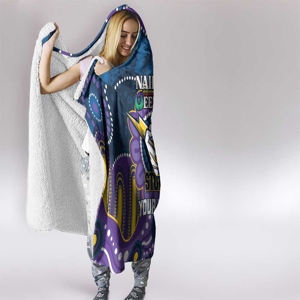 Custom NAIDOC Week 2025 Storm Hooded Blanket Melbourne Indigenous Art