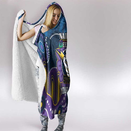 Custom NAIDOC Week 2025 Storm Hooded Blanket Melbourne Indigenous Art