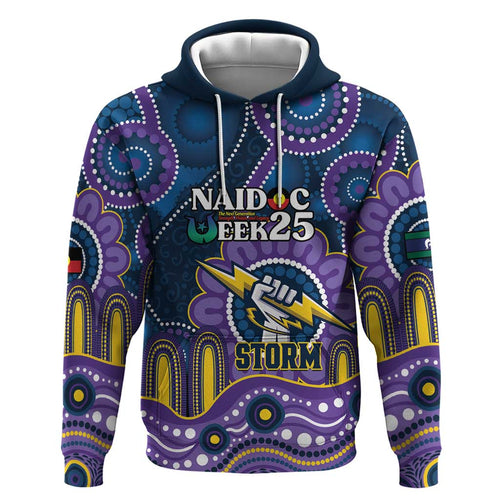 Custom NAIDOC Week 2025 Storm Hoodie Melbourne Indigenous Art
