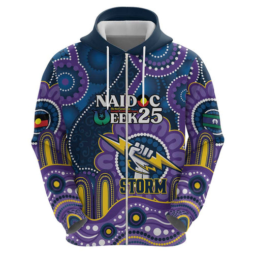 Custom NAIDOC Week 2025 Storm Hoodie Melbourne Indigenous Art