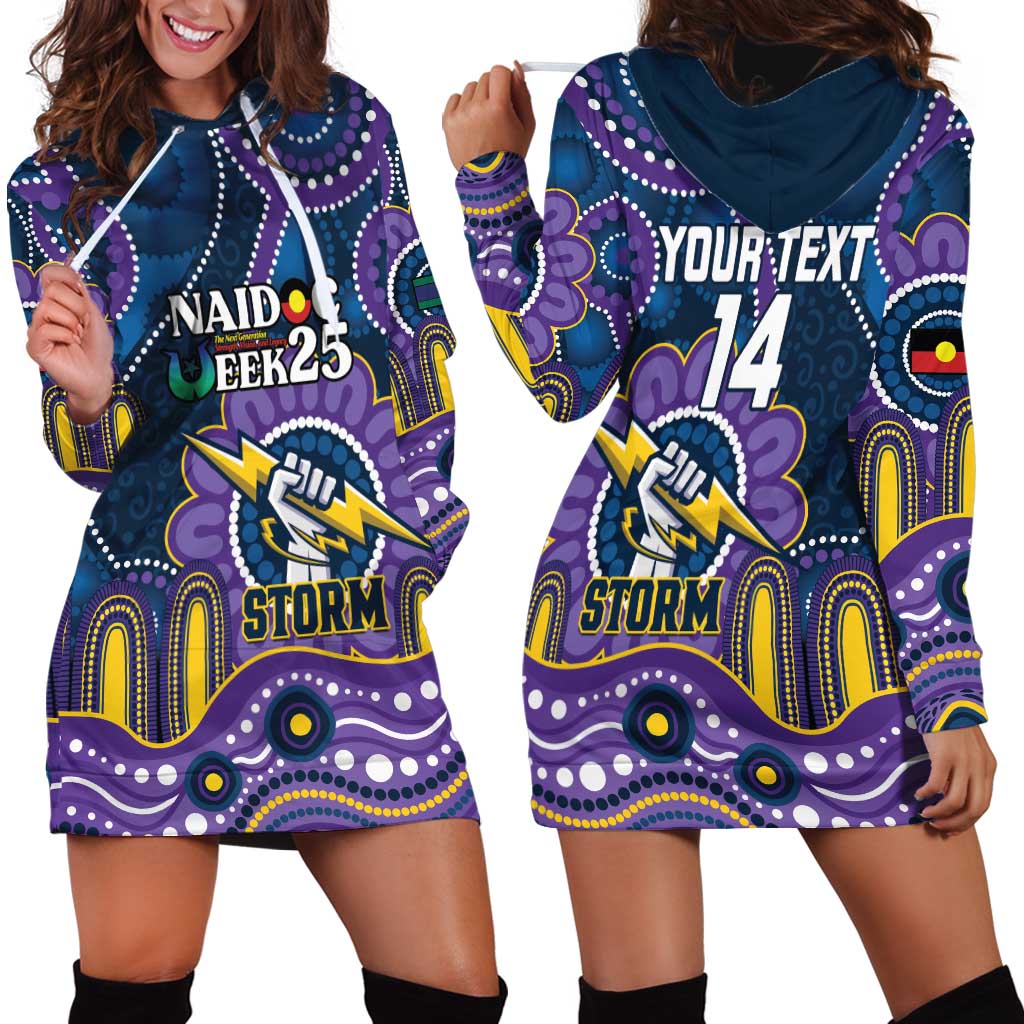 Custom NAIDOC Week 2025 Storm Hoodie Dress Melbourne Indigenous Art