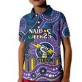 Custom NAIDOC Week 2025 Storm Kid Polo Shirt Melbourne Indigenous Art