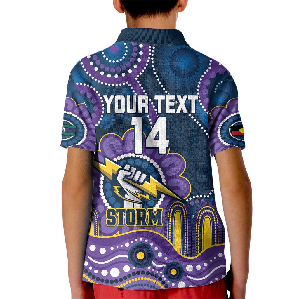 Custom NAIDOC Week 2025 Storm Kid Polo Shirt Melbourne Indigenous Art