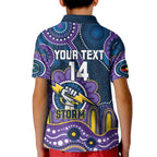 Custom NAIDOC Week 2025 Storm Kid Polo Shirt Melbourne Indigenous Art