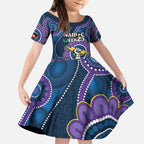 Custom NAIDOC Week 2025 Storm Kid Short Sleeve Dress Melbourne Indigenous Art