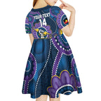 Custom NAIDOC Week 2025 Storm Kid Short Sleeve Dress Melbourne Indigenous Art