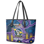 Custom NAIDOC Week 2025 Storm Leather Tote Bag Melbourne Indigenous Art