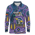Custom NAIDOC Week 2025 Storm Long Sleeve Polo Shirt Melbourne Indigenous Art