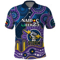 Custom NAIDOC Week 2025 Storm Polo Shirt Melbourne Indigenous Art