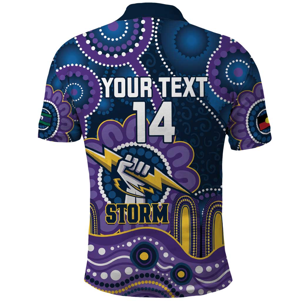 Custom NAIDOC Week 2025 Storm Polo Shirt Melbourne Indigenous Art