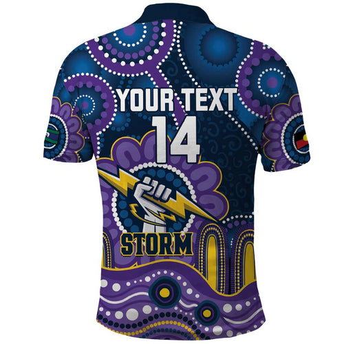 Custom NAIDOC Week 2025 Storm Polo Shirt Melbourne Indigenous Art