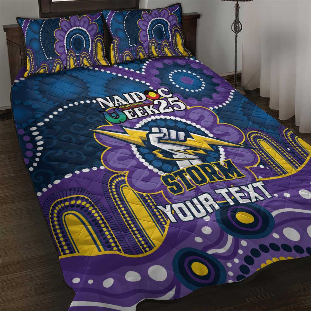Custom NAIDOC Week 2025 Storm Quilt Bed Set Melbourne Indigenous Art