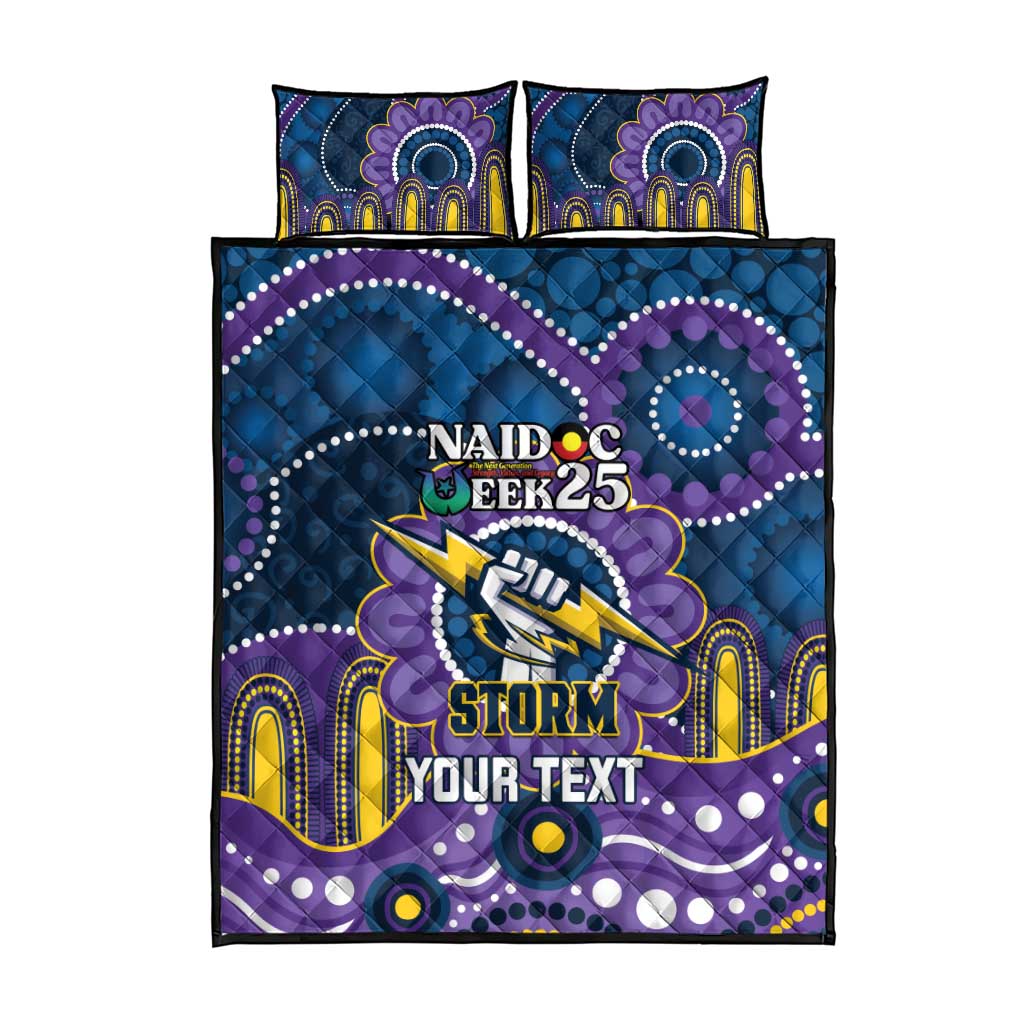 Custom NAIDOC Week 2025 Storm Quilt Bed Set Melbourne Indigenous Art