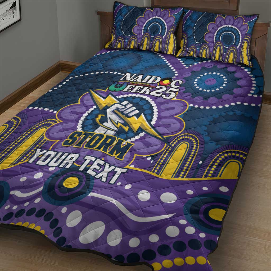 Custom NAIDOC Week 2025 Storm Quilt Bed Set Melbourne Indigenous Art